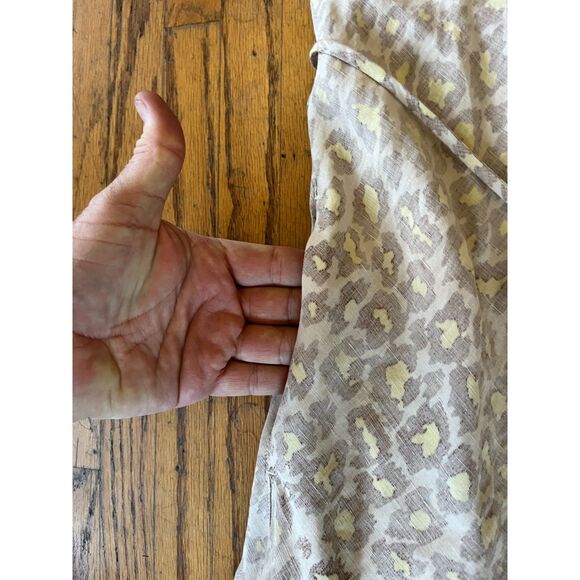 Raquel Allerga Silk Anais Leopard Print Pocket Midi Dress Women's Size 0 - Picture 5 of 11